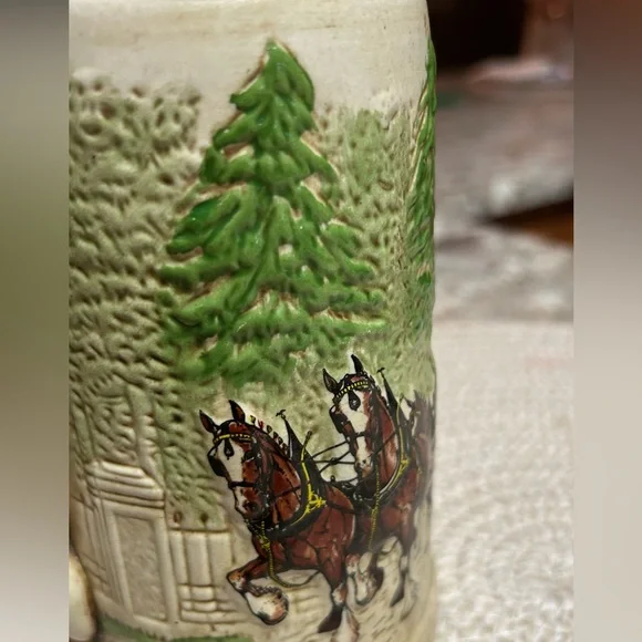 1976 Budweiser Champion Clydesdales Stein Ceramarte made in Brazil - Picture 8 of 11